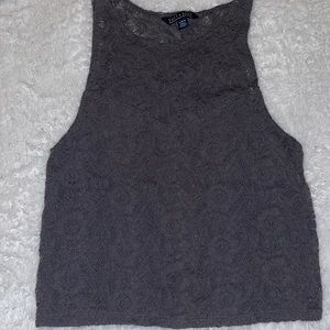 High neck lace tank top